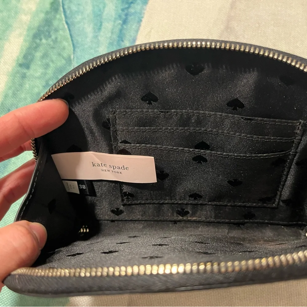 Kate Spade Black Half Moon Leather Wristlet - Picture 4 of 9
